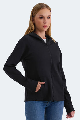 Slazenger VASCO Women's Sweatshirt Black - Thumbnail