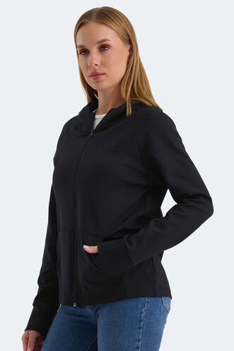 Slazenger VASCO Women's Sweatshirt Black - Thumbnail