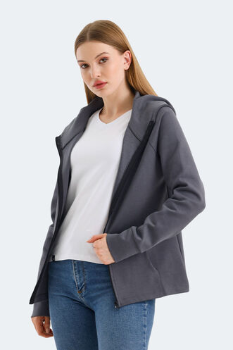 Slazenger VASCO Women's Sweatshirt Dark Grey - Thumbnail