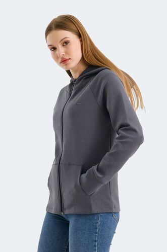 Slazenger VASCO Women's Sweatshirt Dark Grey - Thumbnail