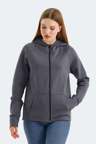 Slazenger VASCO Women's Sweatshirt Dark Grey - Thumbnail