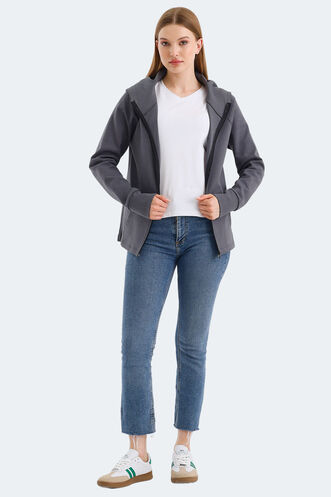 Slazenger VASCO Women's Sweatshirt Dark Grey - Thumbnail