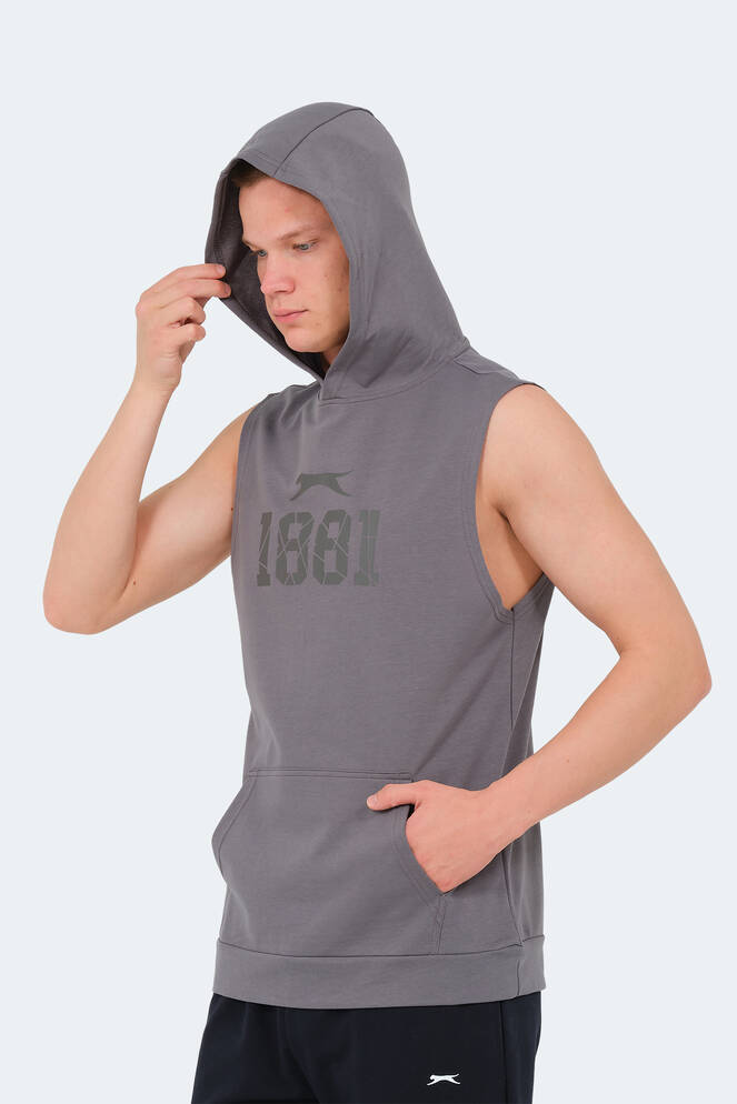 Slazenger VASILISA Erkek T-Shirt Koyu Gri