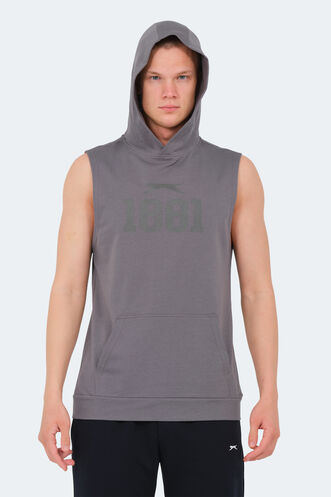 Slazenger VASILISA Erkek T-Shirt Koyu Gri - Thumbnail