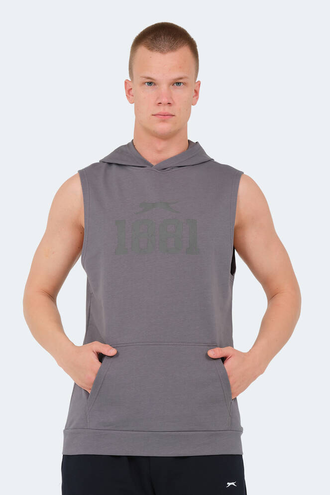 Slazenger VASILISA Erkek T-Shirt Koyu Gri