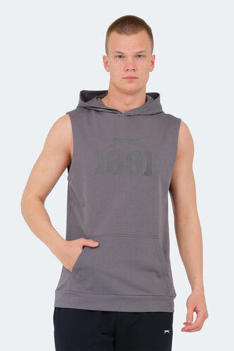 Slazenger VASILISA Erkek T-Shirt Koyu Gri - Thumbnail