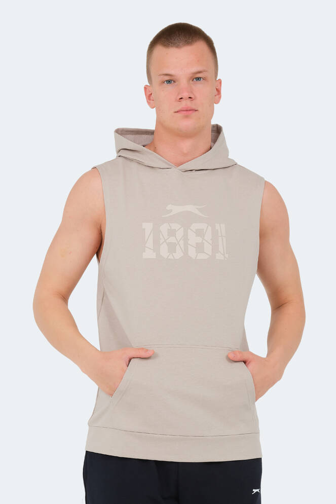 Slazenger VASILISA Erkek T-Shirt Taş Gri