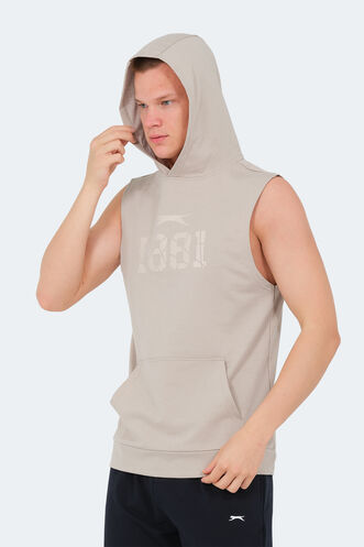 Slazenger VASILISA Erkek T-Shirt Taş Gri - Thumbnail