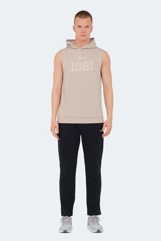 Slazenger VASILISA Erkek T-Shirt Taş Gri - Thumbnail