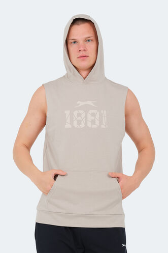 Slazenger VASILISA Erkek T-Shirt Taş Gri - Thumbnail