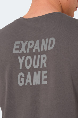 Slazenger VEDA Erkek T-Shirt Koyu Gri - Thumbnail
