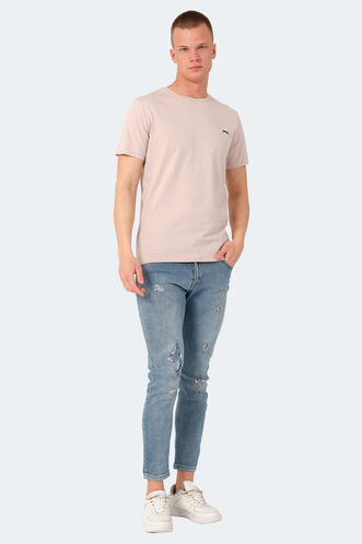 Slazenger VEDA Erkek T-Shirt Taş Gri - Thumbnail