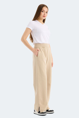 Slazenger VEGETABLE Women's Sweatpants Beige - Thumbnail
