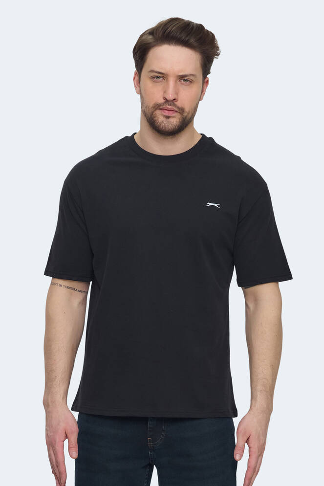 Slazenger VELLAMO Erkek Oversıze Siyah Tişört
