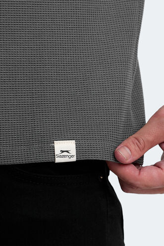 Slazenger VELVEL Erkek T-Shirt Koyu Gri - Thumbnail