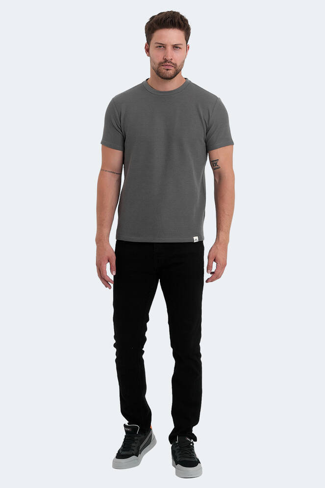 Slazenger VELVEL Erkek T-Shirt Koyu Gri