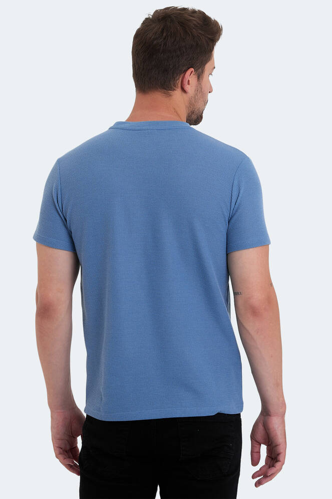 Slazenger VELVEL Erkek Mavi Tişört