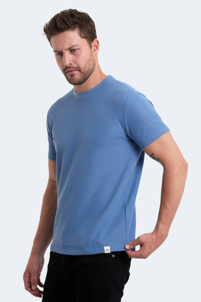 Slazenger VELVEL Erkek Mavi Tişört