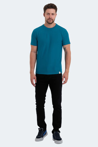 Slazenger VELVEL Erkek T-Shirt Petrol - Thumbnail