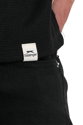 Slazenger VELVEL Erkek T-Shirt Siyah - Thumbnail