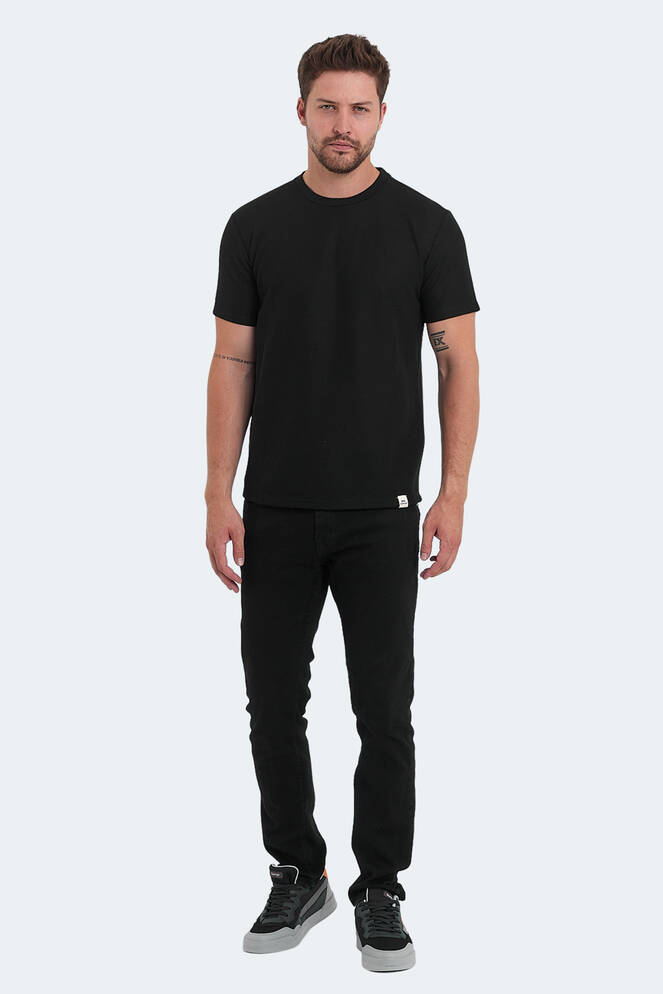 Slazenger VELVEL Erkek T-Shirt Siyah