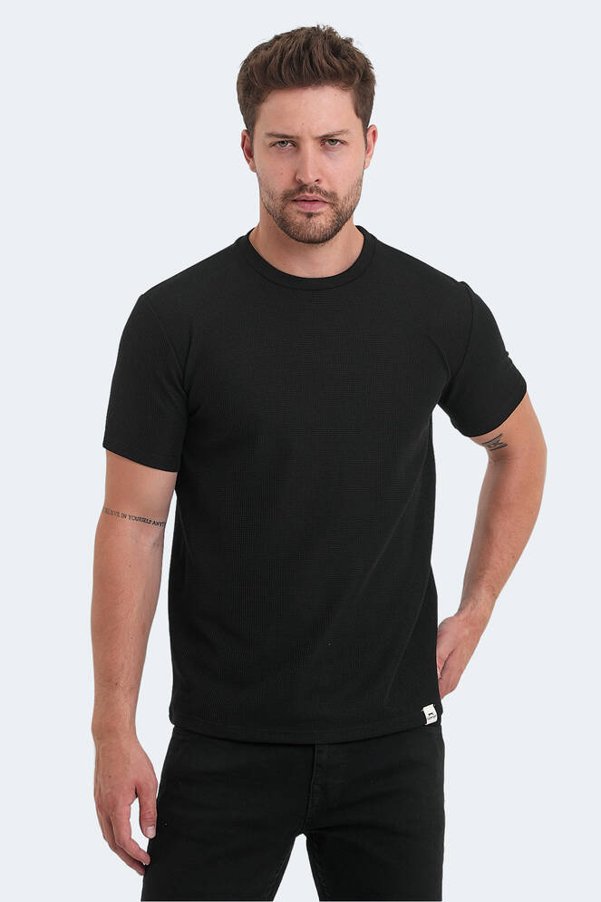 Slazenger VELVEL Erkek T-Shirt Siyah