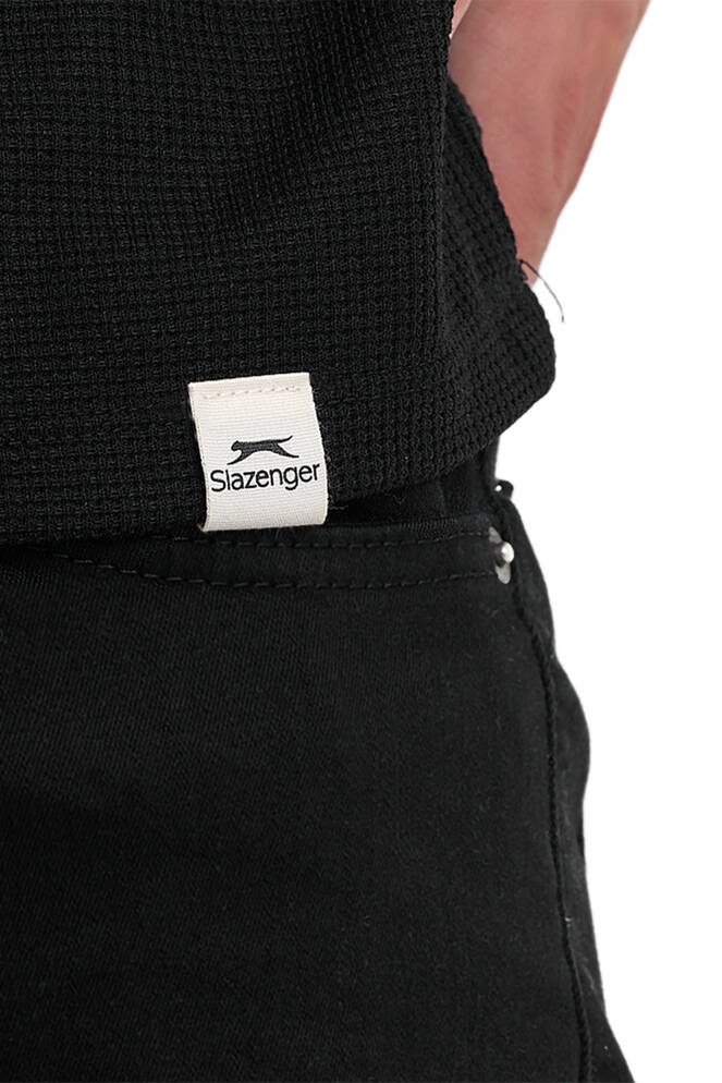 Slazenger VELVEL Erkek T-Shirt Siyah