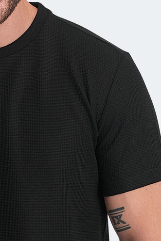 Slazenger VELVEL Erkek T-Shirt Siyah - Thumbnail