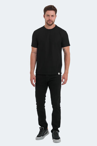 Slazenger VELVEL Erkek T-Shirt Siyah - Thumbnail