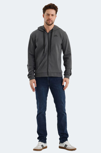 Slazenger VENDA Erkek Sweatshirt Koyu Gri - Thumbnail