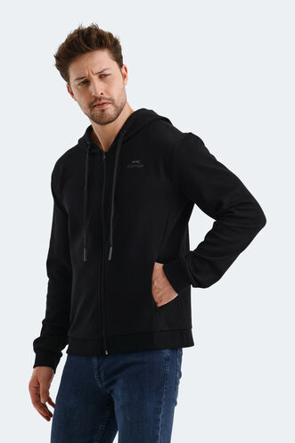 Slazenger VENDA Erkek Sweatshirt Siyah - Thumbnail