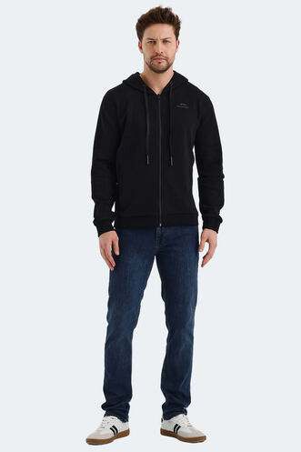 Slazenger VENDA Erkek Sweatshirt Siyah - Thumbnail