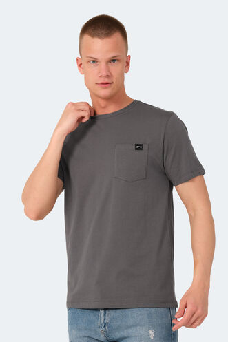 Slazenger VESELA Erkek T-Shirt Koyu Gri - Thumbnail