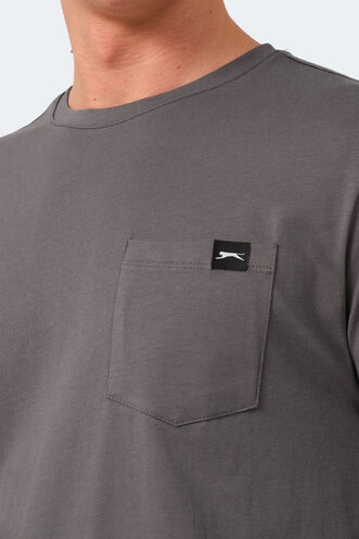 Slazenger VESELA Erkek T-Shirt Koyu Gri - Thumbnail