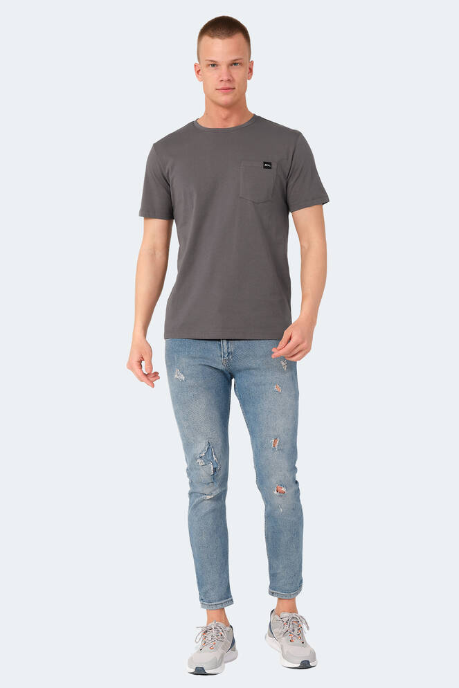 Slazenger VESELA Erkek T-Shirt Koyu Gri