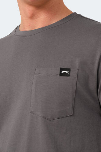 Slazenger VESELA Erkek T-Shirt Koyu Gri - Thumbnail