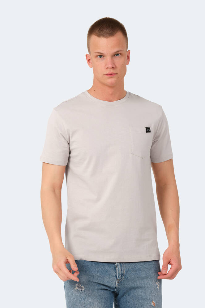 Slazenger VESELA Erkek T-Shirt Taş Gri