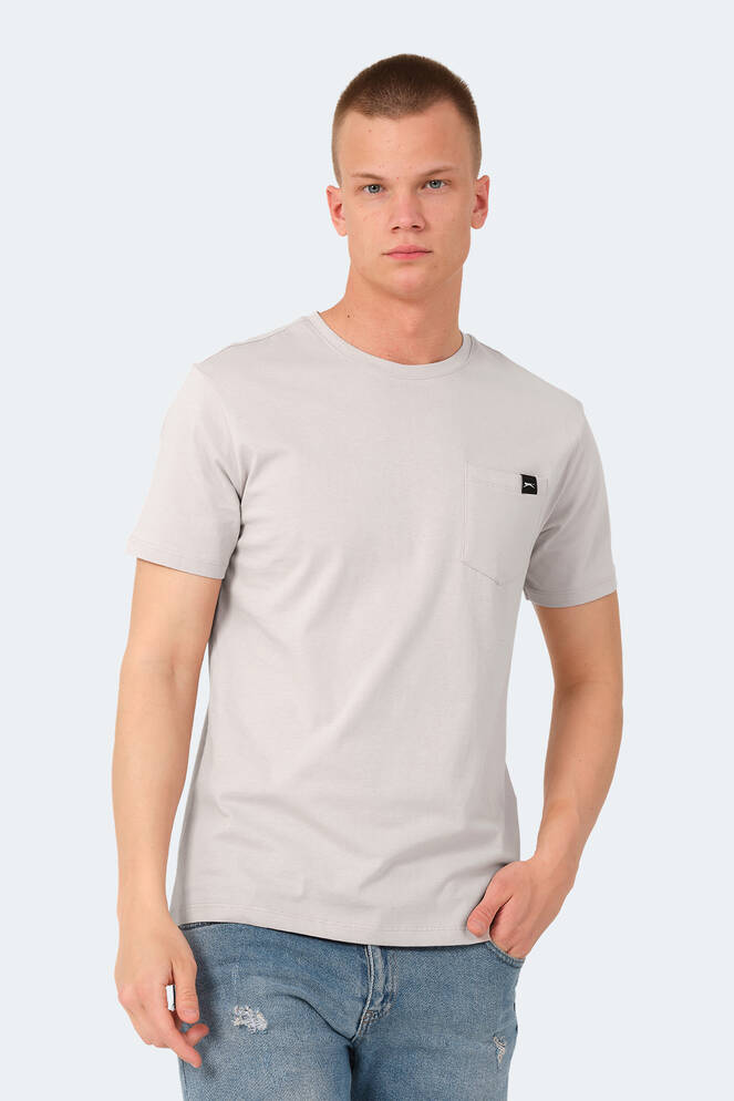 Slazenger VESELA Erkek T-Shirt Taş Gri