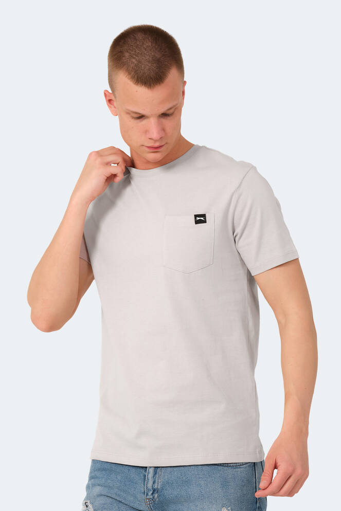 Slazenger VESELA Erkek T-Shirt Taş Gri