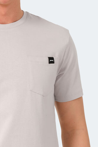 Slazenger VESELA Erkek T-Shirt Taş Gri - Thumbnail