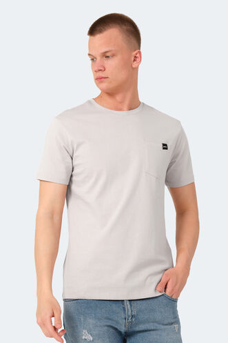 Slazenger VESELA Erkek T-Shirt Taş Gri - Thumbnail