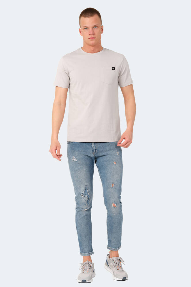 Slazenger VESELA Erkek T-Shirt Taş Gri