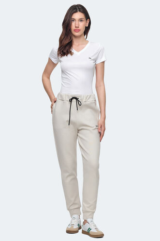 Slazenger VETERAN RBN Women's Tracksuit Bottom Ecru - Thumbnail