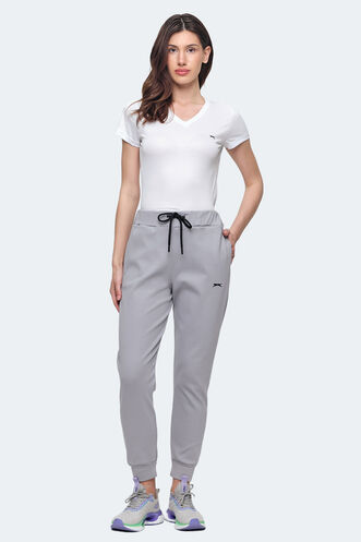 Slazenger VETERAN RBN Women's Tracksuit Bottom Grey - Thumbnail