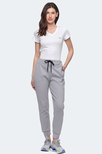 Slazenger VETERAN RBN Women's Tracksuit Bottom Grey - Thumbnail