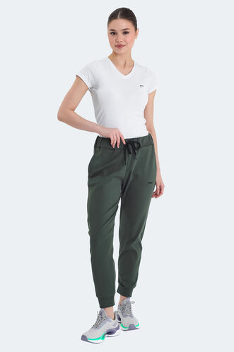 Slazenger VETERAN RBN Women's Tracksuit Bottom Khaki - Thumbnail