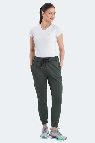 Slazenger VETERAN RBN Women's Tracksuit Bottom Khaki - Thumbnail