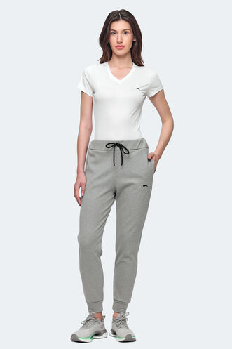 Slazenger VETERAN RBN Women's Tracksuit Bottom Light Grey - Thumbnail