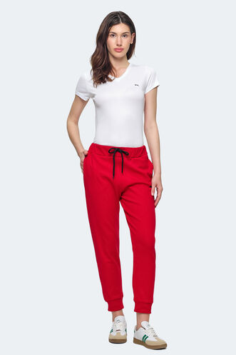 Slazenger VETERAN RBN Women's Tracksuit Bottom Red - Thumbnail