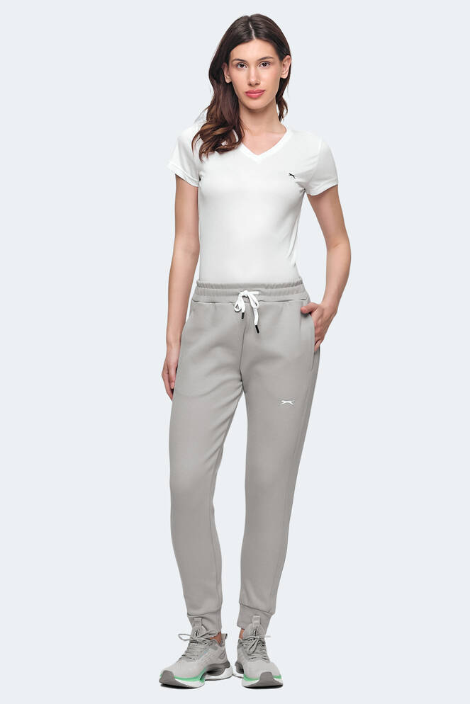 Slazenger VEVA IN Kadın Cepli Gri Eşofman Altı